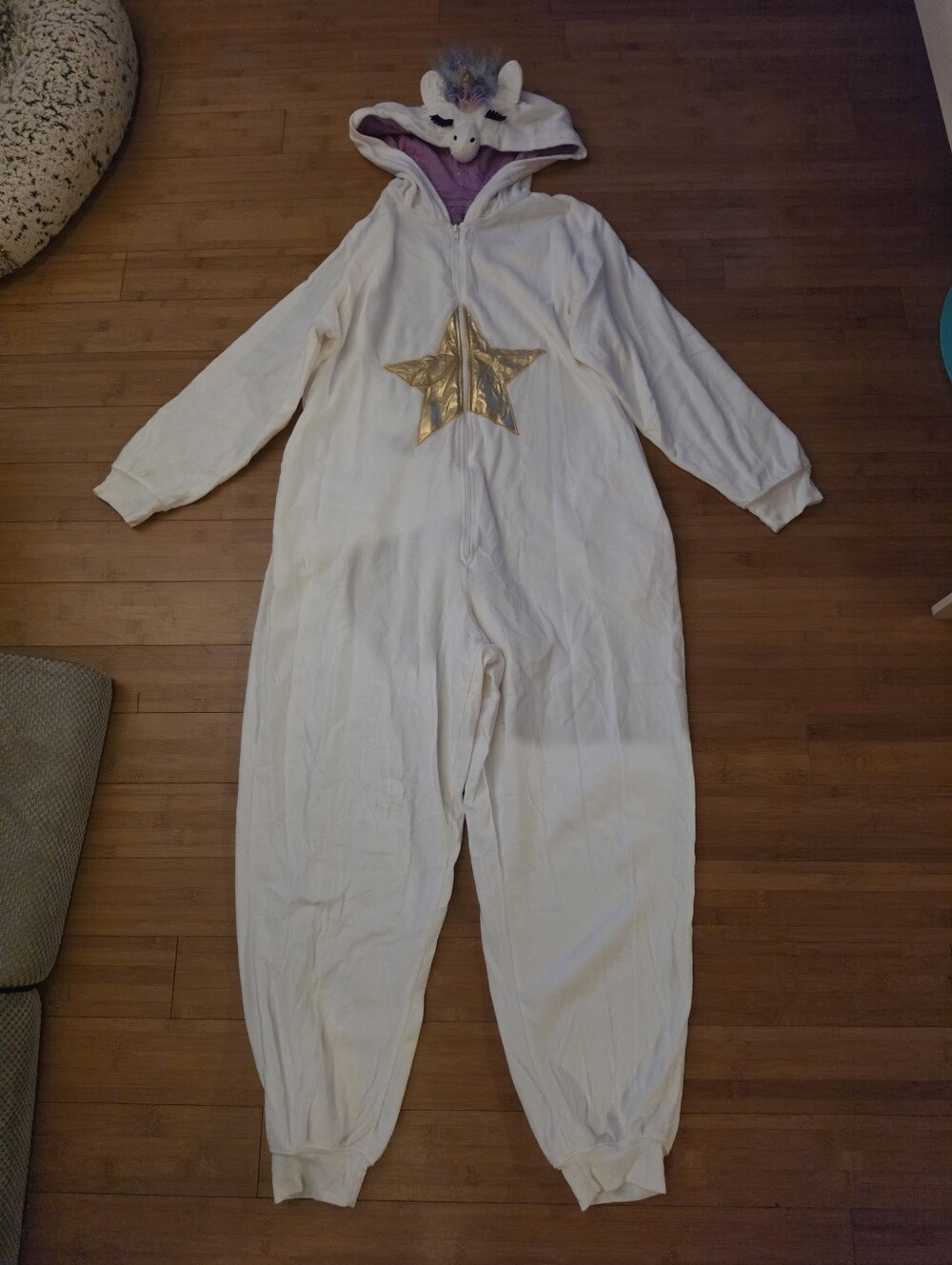 Xhilaration White Unicorn Halloween Costume Adult Size XXL